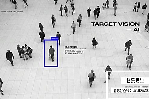 【AE模板】模拟AI人工智能识别画面框选信息展示动画 Target Vision& AI