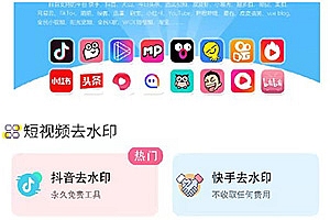 一款多功能小程序源码-短视频去水印、二维码制作