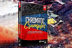 100个创意动态彩色纸屑叠加褶皱效果动画素材 BBV69 Chromatic Crumples