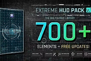 【AE模板】700个未来科技感HUD动态图形UI界面元素动画包 Extreme HUD Pack v1.6