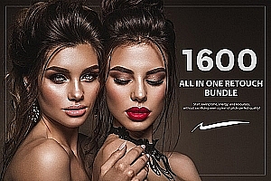 【LR预设】1600+多合一时尚人像调色润饰Lightroom预设套装 1600+ All In One Retouch Bundle