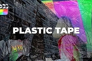 【FCPX插件】15个塑料胶带混乱视觉转场动画预设 Plastic Tape Transitions