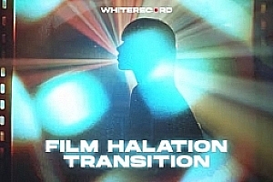【PR模板】15种复古电影胶片漏光耀斑光效转场预设含音乐 Film Halation Transitions
