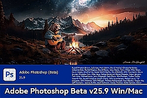 Adobe Photoshop Beta v25.9.0 内置AI绘图填充功能 Win/Mac中文版