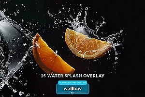 【图片素材】15款高分辨率透明背景飞溅水花产品摄影合成创意素材 Water splash png overlay clipart