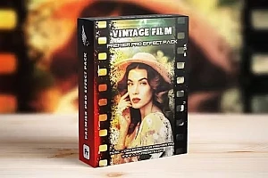 【PR模板】复古老旧电影胶片录像带视频特效及LUT预设 Vintage Old Film Effect