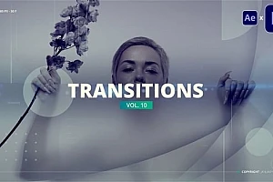 【AE/PR模板】创意时尚品牌视频宣传图形转场过渡预设 Transition& Premiere Pro Transition Pack