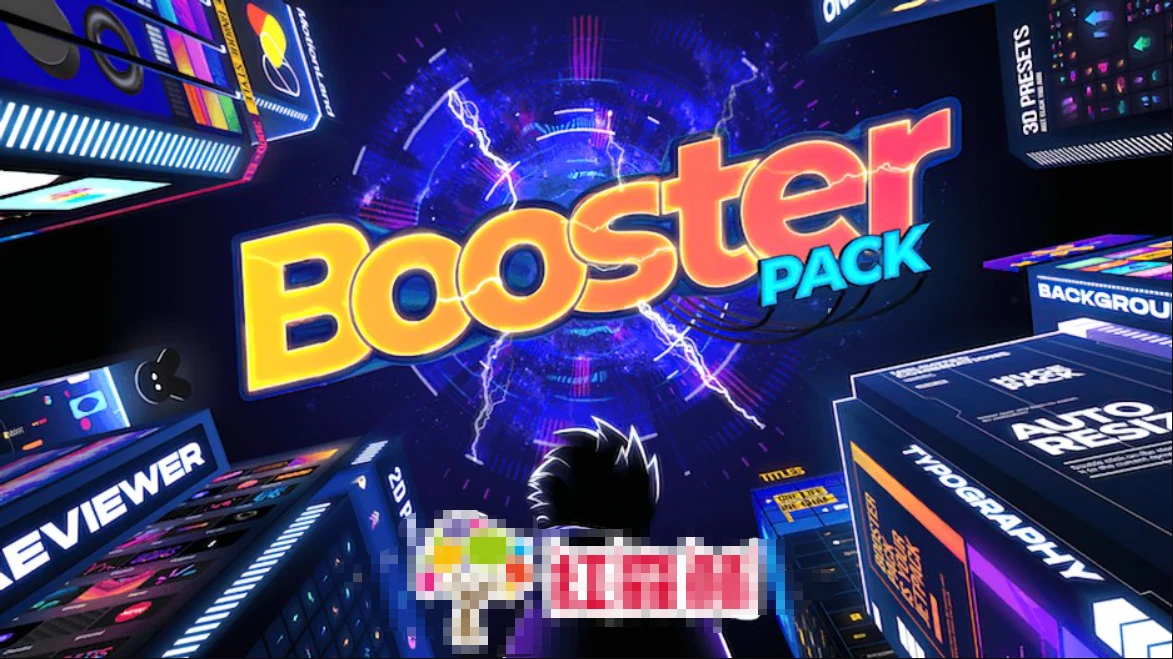 【AE脚本】3000种社交媒体图形标题排版转场音效背景图标动画预设 Booster Pack& Best Motion Graphics Pack