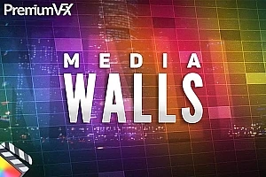【FCPX插件】28款多画面组合动态分屏视频墙照片墙拼贴动画预设 PremiumVFX – Media Walls 汉化版